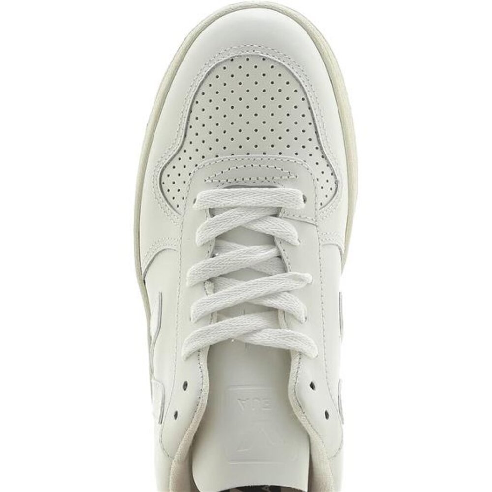 Veja Women's V-10 Lace Up Sneakers, Extra White - Picture 6 of 7